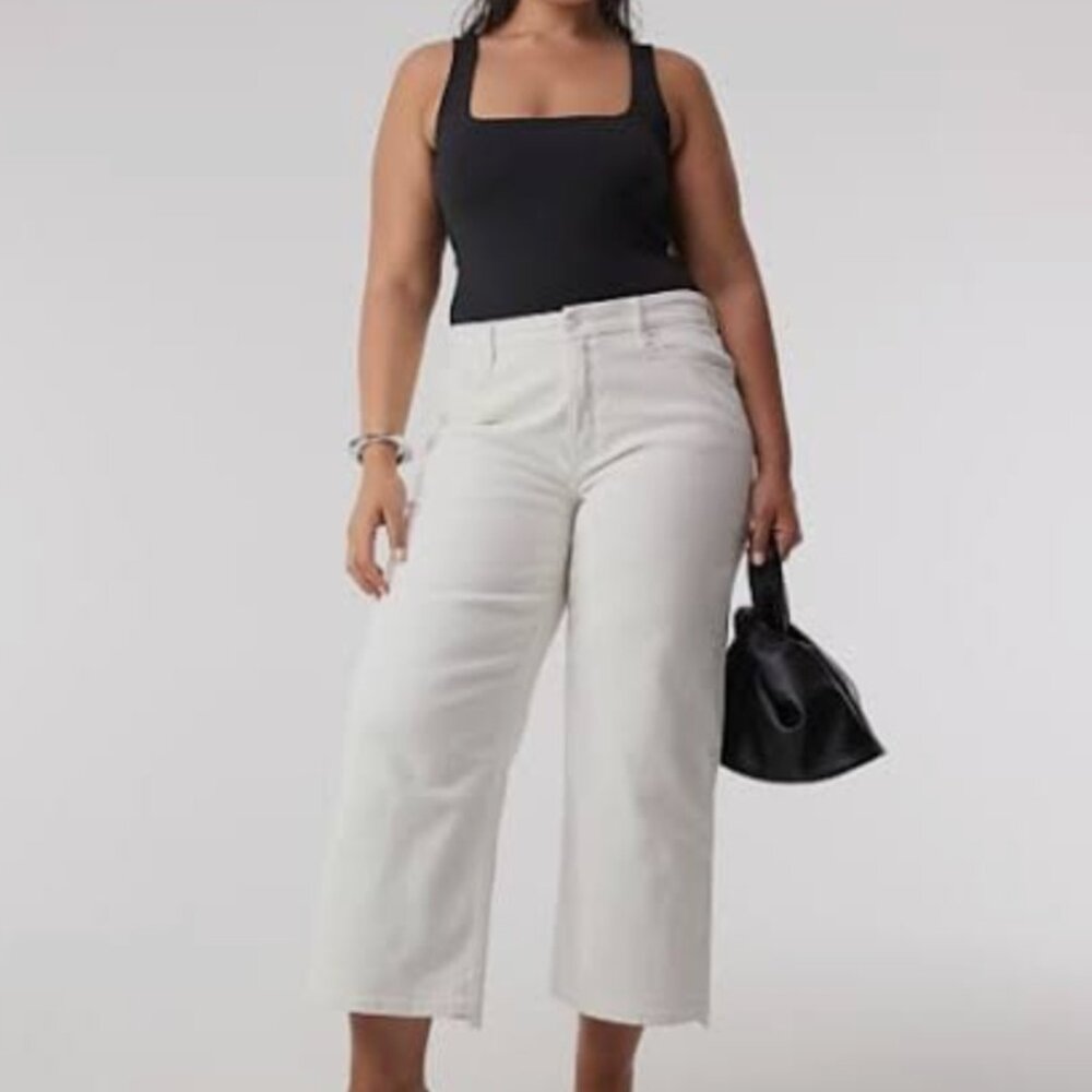 Good american good waist palazzo crop